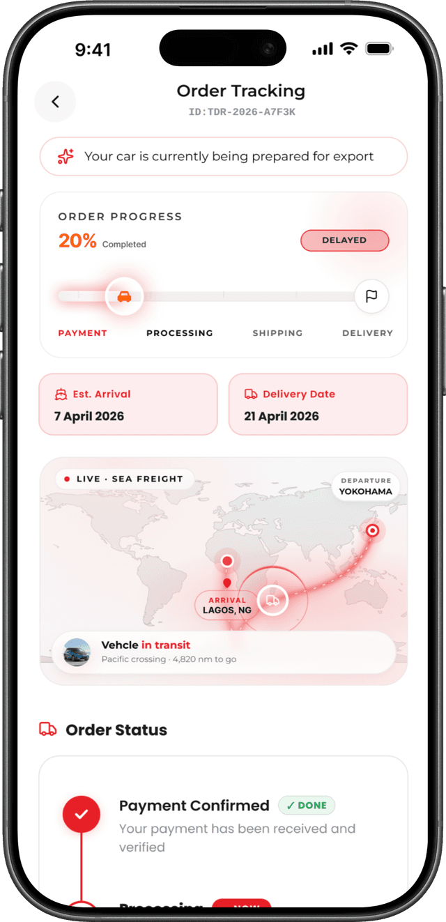 Live Tracking Interface